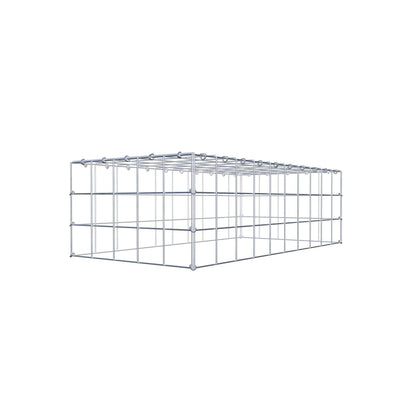 Type 3 oplegkorf 100 cm x 30 cm x 50 cm (L x H x D), maaswijdte 10 cm x 10 cm, C-ring