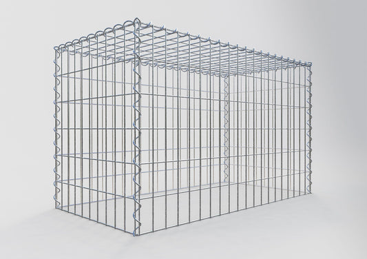 Add-on schanskorf type 3 100 cm x 60 cm x 50 cm (L x H x D), maaswijdte 5 cm x 10 cm, spiraalvormig