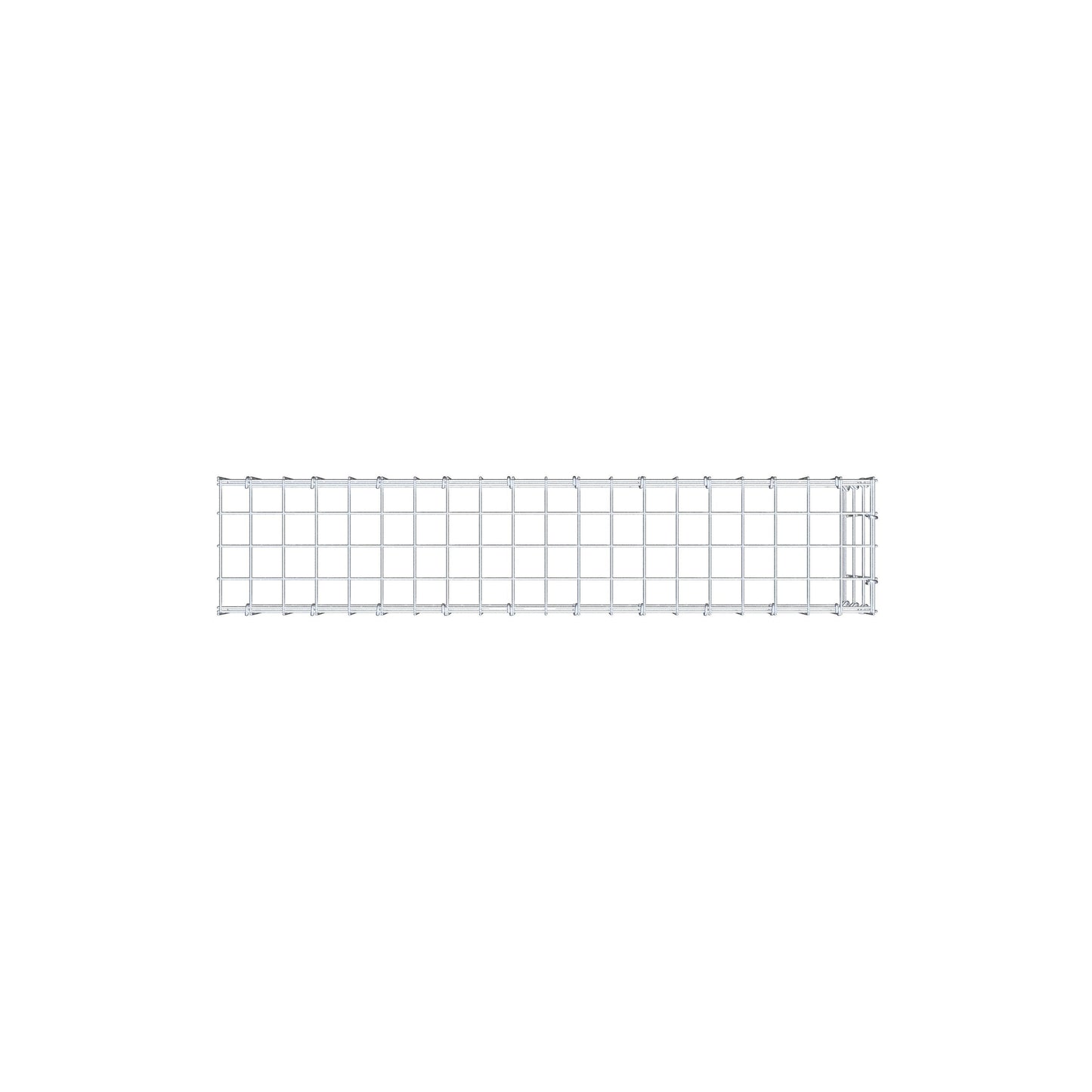 Monteret gabion type 4 100 cm x 30 cm x 20 cm (L x H x D), maskestørrelse 5 cm x 10 cm, C-ring
