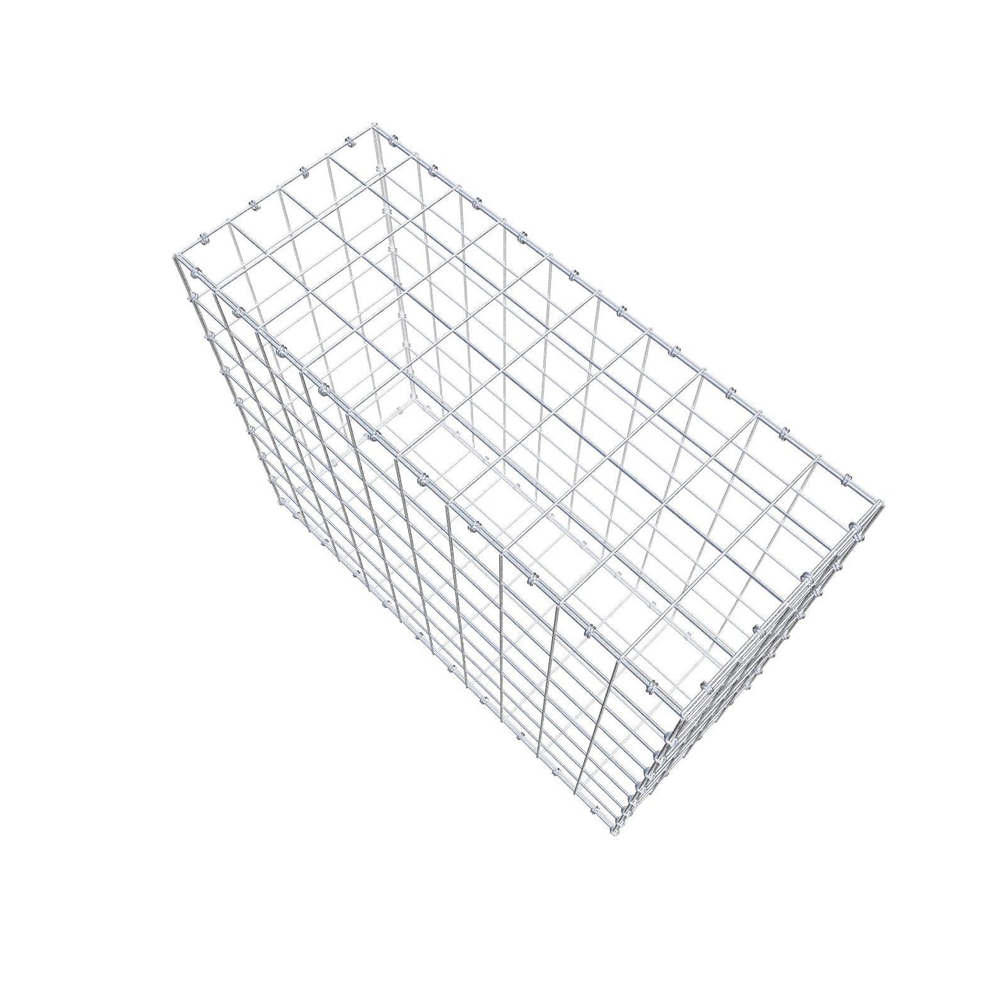 Gabbione 100 cm x 80 cm x 40 cm (L x H x P), maglia 10 x 10 cm, anello a spirale