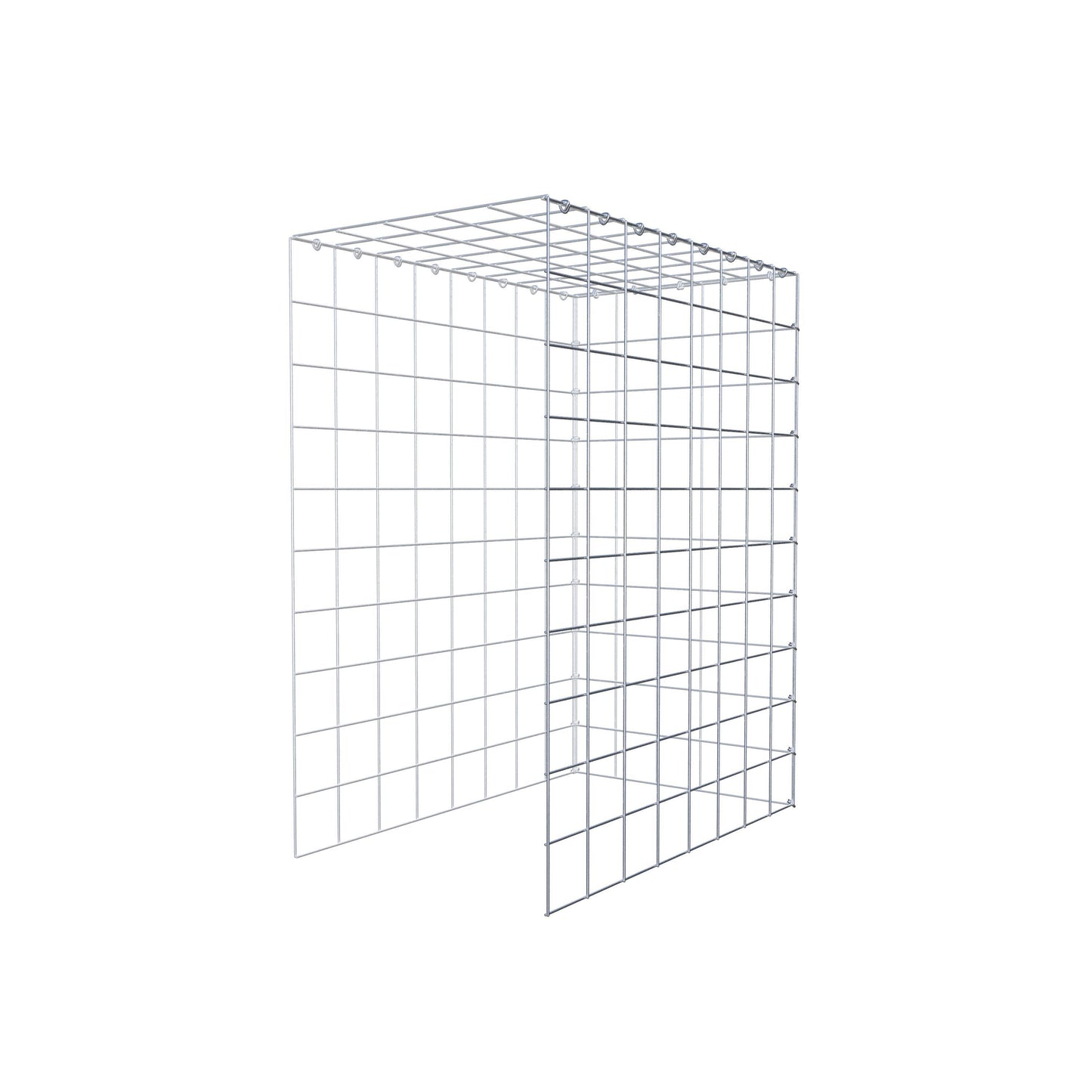 Gavión complementario de tipo 4 100 cm x 80 cm x 50 cm (L x A x P), malla 10 cm x 10 cm, anillo en C