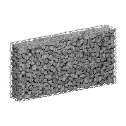 Gabion 200 cm x 100 cm x 30 cm (L x H x D), maskestørrelse 5 cm x 10 cm, spiral