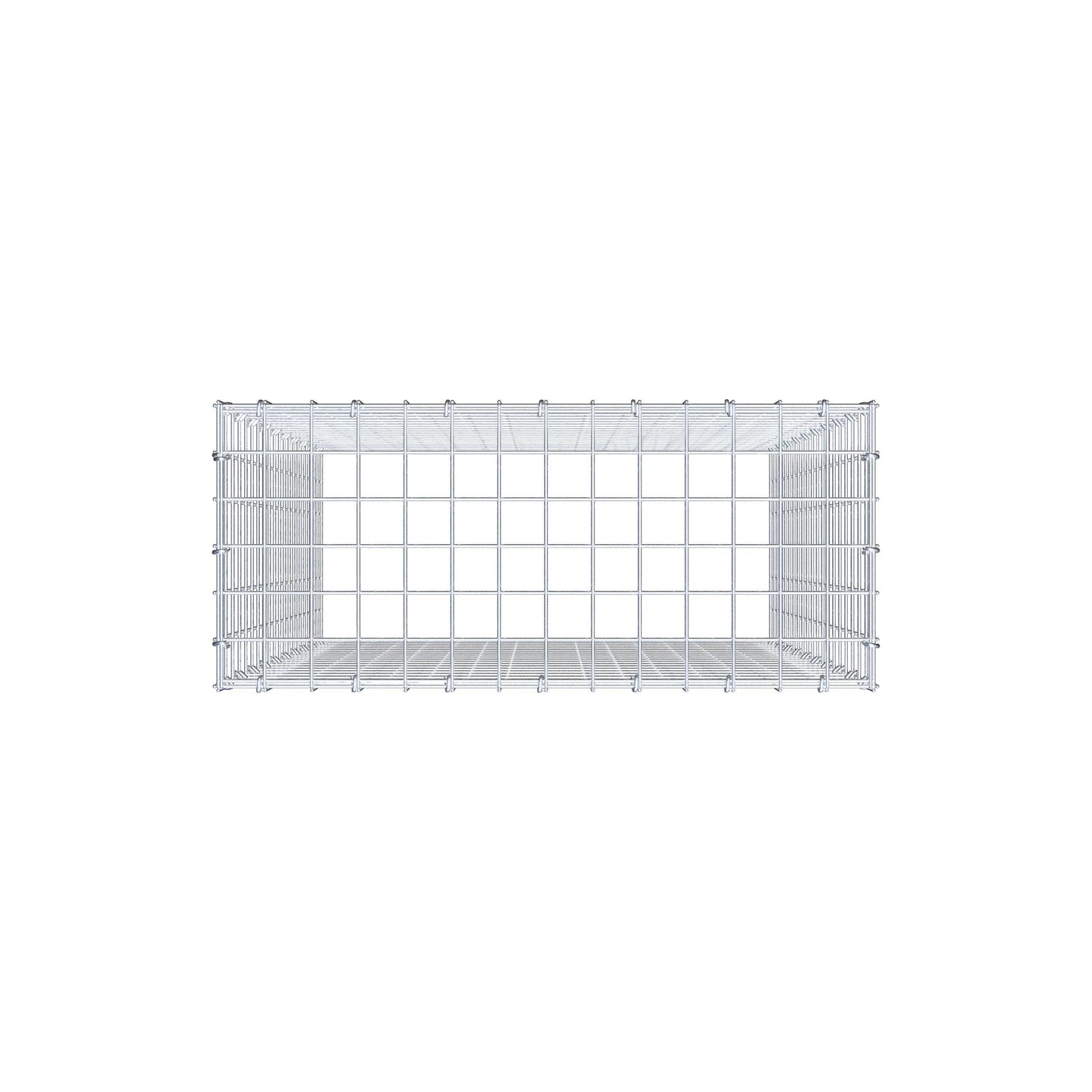 Monteret gabion type 3 100 cm x 70 cm x 30 cm (L x H x D), maskestørrelse 5 cm x 5 cm, C-ring