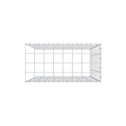 Monteret gabion type 4 100 cm x 80 cm x 40 cm (L x H x D), maskestørrelse 10 cm x 10 cm, C-ring
