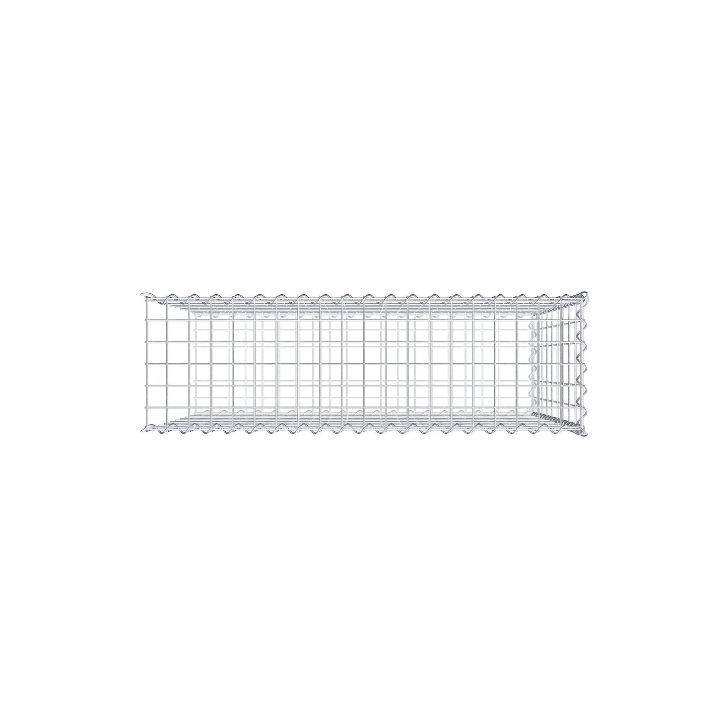 Gavión adulto tipo 2 100 cm x 90 cm x 30 cm (largo x alto x profundidad), tamaño de malla 5 cm x 10 cm, espiral