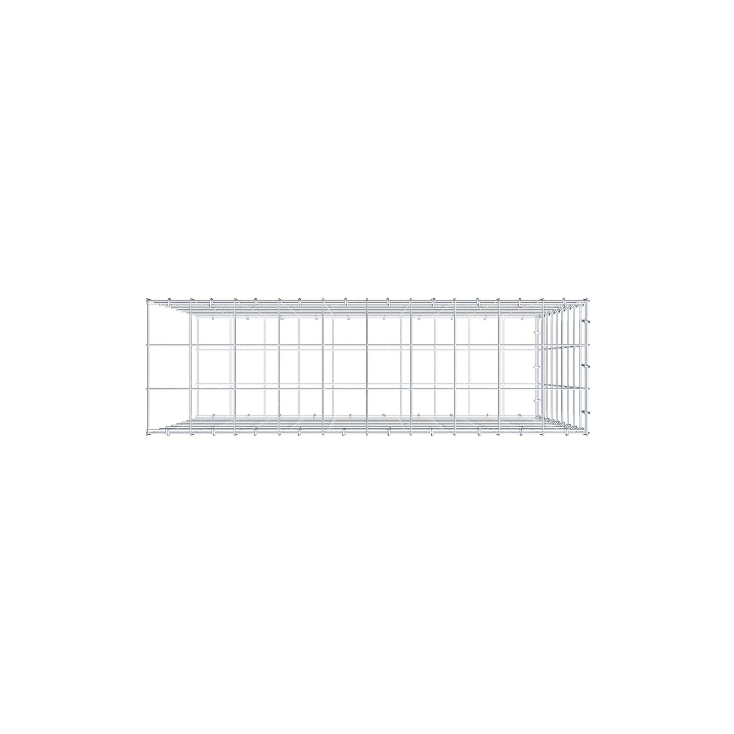 Fourche rapportée type 2 100 cm x 90 cm x 30 cm (L x H x P), mailles 10 cm x 10 cm, anneau en C