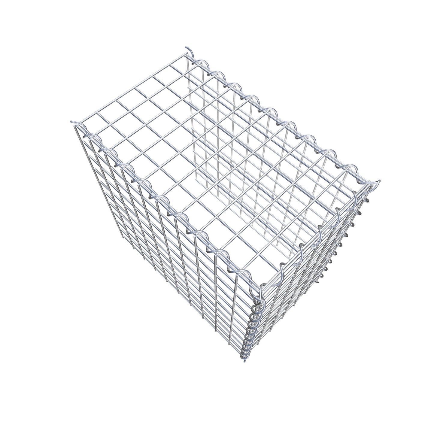 Add-on schanskorf type 4 50 cm x 50 cm x 30 cm (L x H x D), maaswijdte 5 cm x 5 cm, spiraalvormig