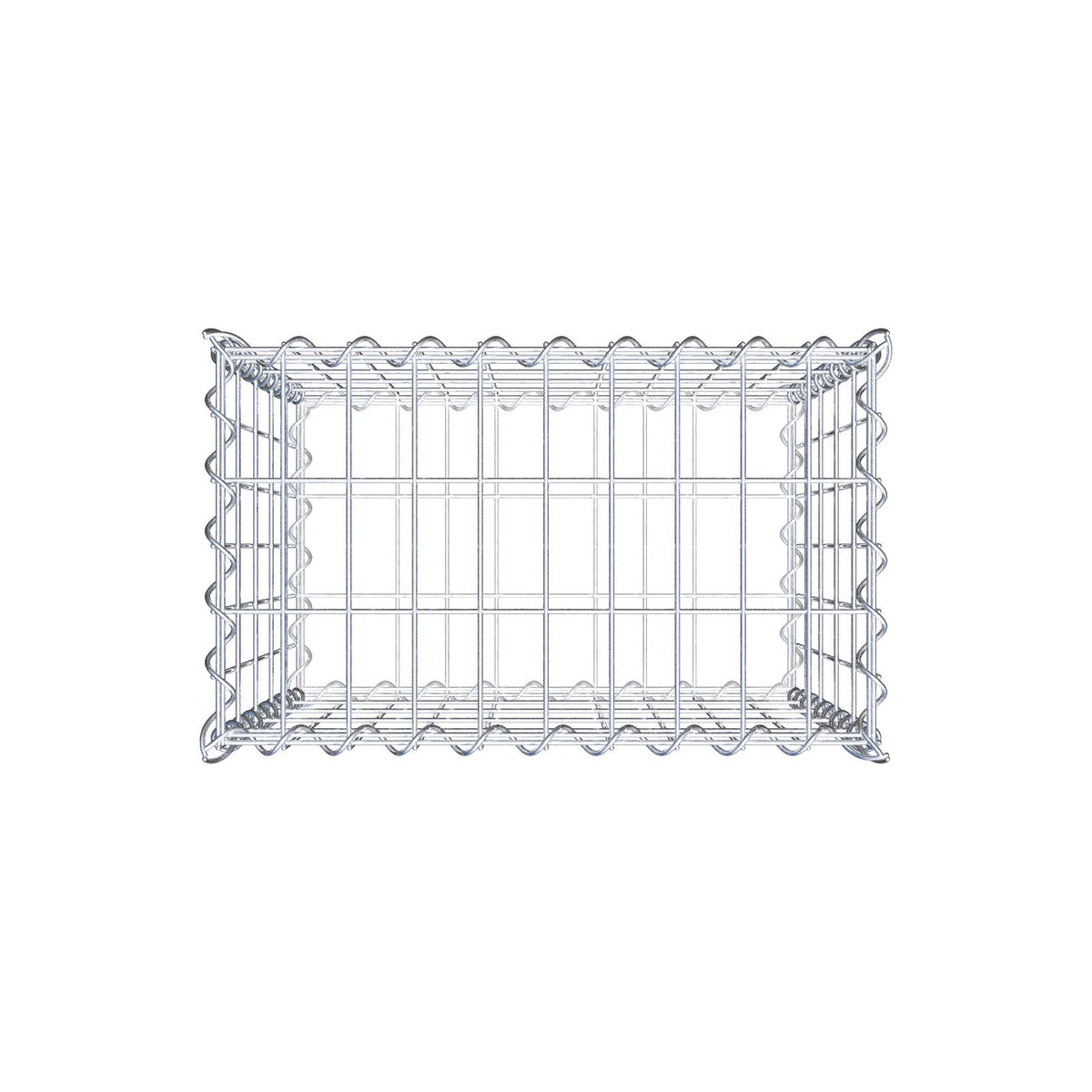 Schanskorf 50 cm x 50 cm x 30 cm (L x H x D), maaswijdte 5 cm x 10 cm, spiraal