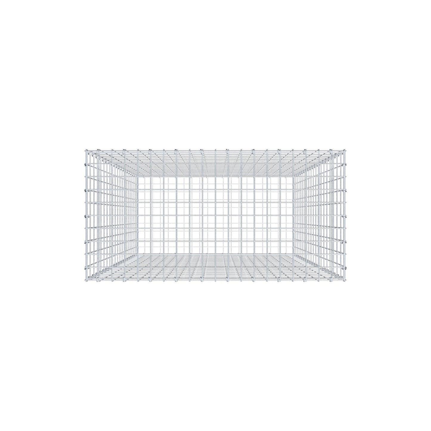 Schanskorf 200 cm x 100 cm x 50 cm (L x H x D), maaswijdte 5 cm x 10 cm, C-ring