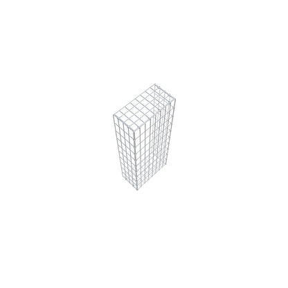 Opzetpaal type 2 100 cm x 20 cm x 40 cm, maaswijdte 5 cm x 10 cm, C-ring