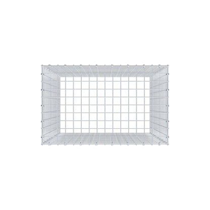 Monteret gabion type 3 100 cm x 80 cm x 50 cm (L x H x D), maskestørrelse 5 cm x 5 cm, C-ring