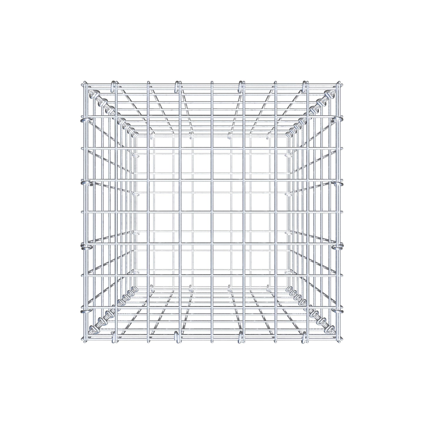 Gabbione 80 cm x 40 cm x 40 cm (L x H x P), maglia 5 cm x 10 cm, anello a C