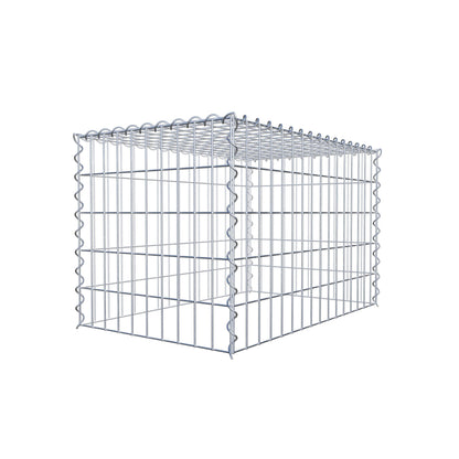 Gabion rapporté type 3 80 cm x 50 cm x 50 cm (L x H x P), mailles 5 cm x 10 cm, spirale