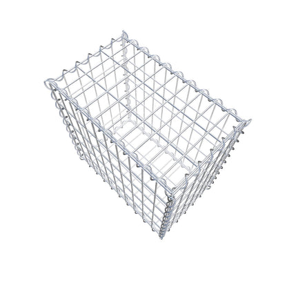 Schanskorf 50 cm x 50 cm x 30 cm (L x H x D), maaswijdte 5 cm x 10 cm, spiraal