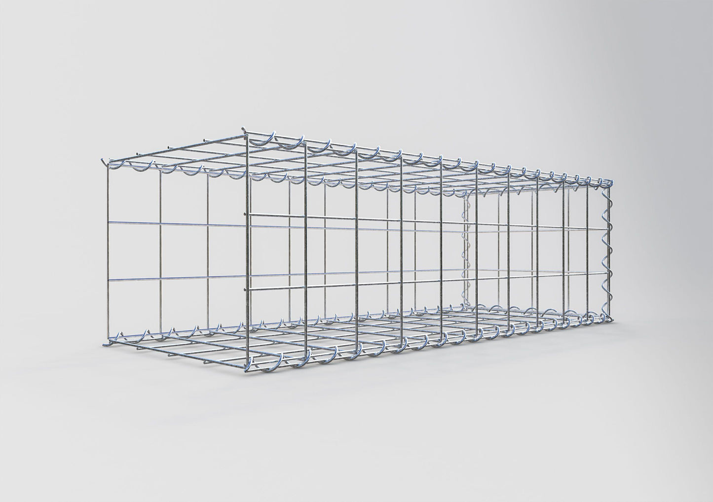 Add-on schanskorf type 2 100 cm x 30 cm x 40 cm (L x H x D), maaswijdte 10 cm x 10 cm, spiraal