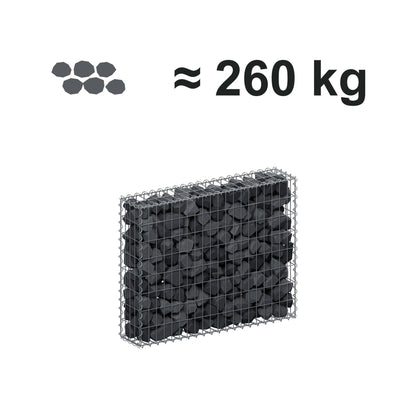 Gabion 100 cm x 80 cm x 20 cm (L x H x D), mesh size 5 cm x 10 cm, spiral