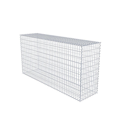 Gabione 200 cm x 100 cm x 50 cm (L x H x T), Maschenweite 5 cm x 10 cm, Spirale