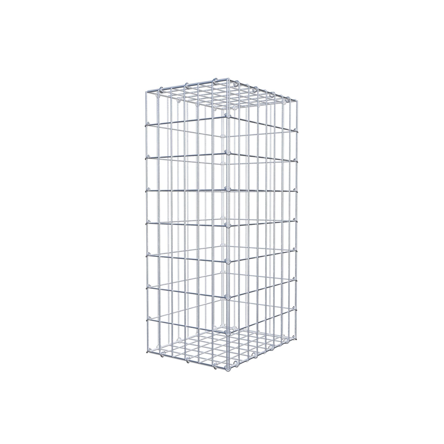 Gabbione 80 cm x 40 cm x 30 cm (L x H x P), maglia 5 cm x 10 cm, anello a C