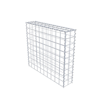 Opbouw schanskorf type 3 100 cm x 90 cm x 20 cm (L x H x D), maaswijdte 10 cm x 10 cm, spiraal