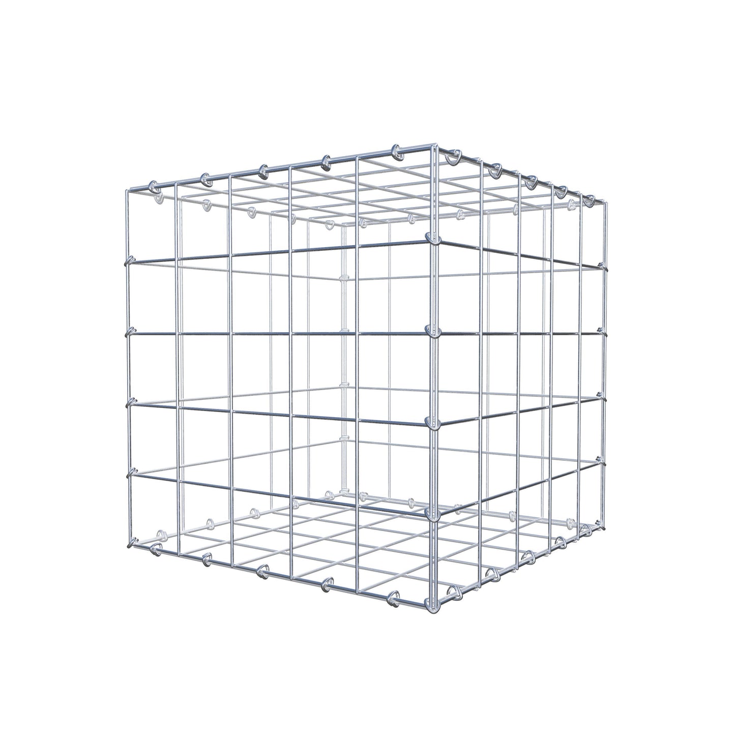 Gabbione 50 cm x 50 cm x 50 cm (L x H x P), maglia 10 cm x 10 cm, anello a C