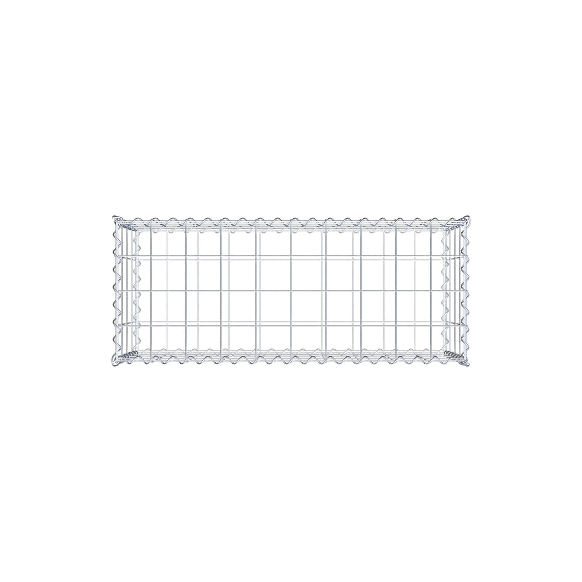 Schanskorf 100 cm x 40 cm x 40 cm (L x H x D), maaswijdte 10 cm x 10 cm, spiraalvormig