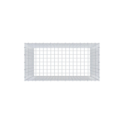 Opbouw schanskorf type 3 100 cm x 100 cm x 50 cm (L x H x D), maaswijdte 5 cm x 5 cm, C-ring