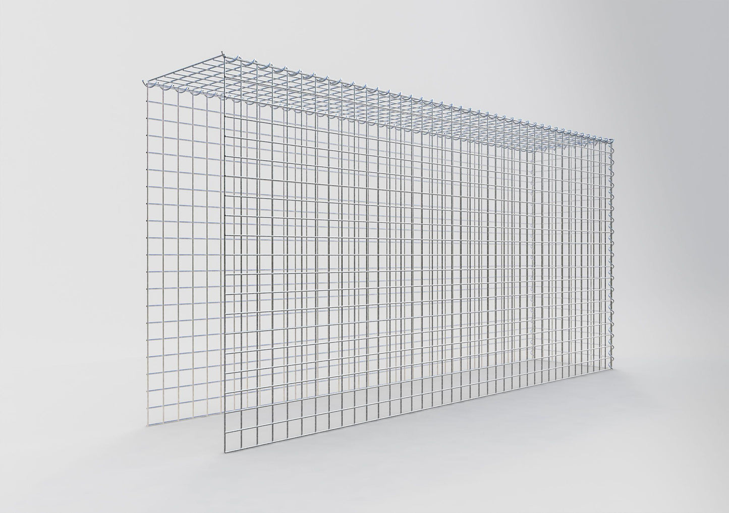 Anbaugabione Typ 4 200 cm x 100 cm x 40 cm (L x H x T), Maschenweite 5 cm x 5 cm, Spirale
