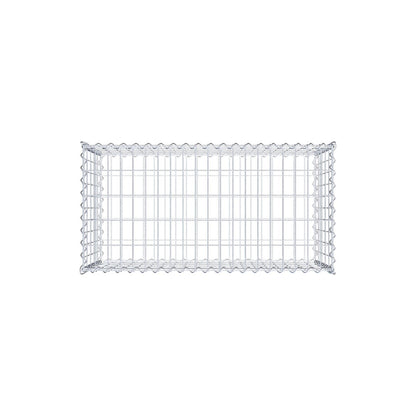 Gabbione 100 cm x 50 cm x 50 cm (L x H x P), maglia 5 cm x 10 cm, spirale