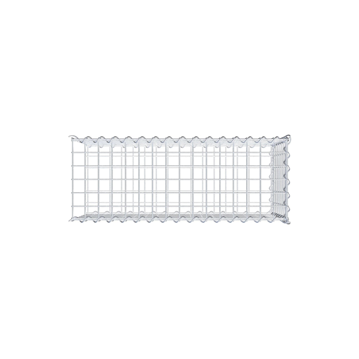 Opvokset gabion type 2 80 cm x 40 cm x 30 cm (L x H x D), maskestørrelse 5 cm x 5 cm, spiral