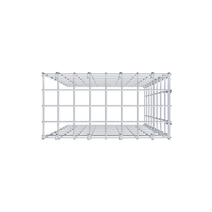 Monteret gabion type 4 80 cm x 40 cm x 20 cm (L x H x D), maskestørrelse 5 cm x 10 cm, C-ring