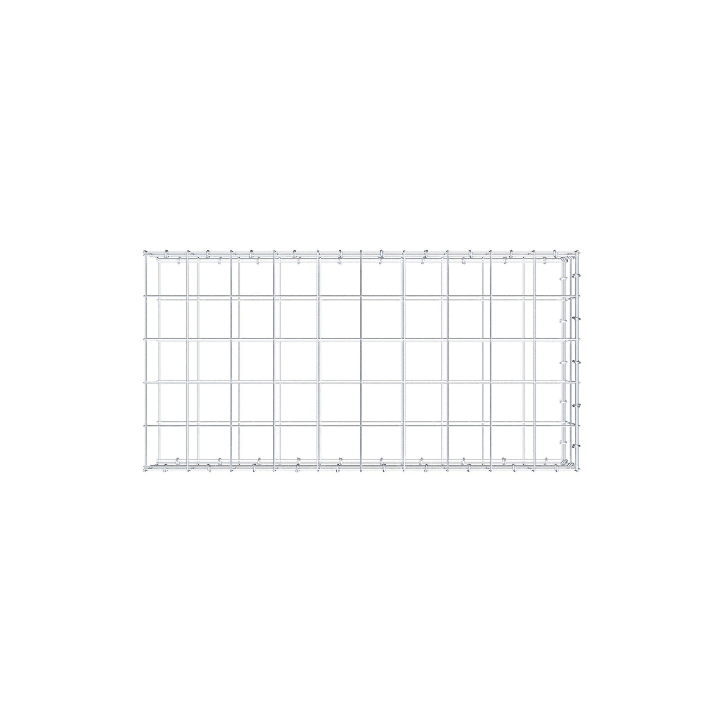 Fourche rapportée type 2 100 cm x 20 cm x 50 cm (L x H x P), mailles 10 cm x 10 cm, anneau C