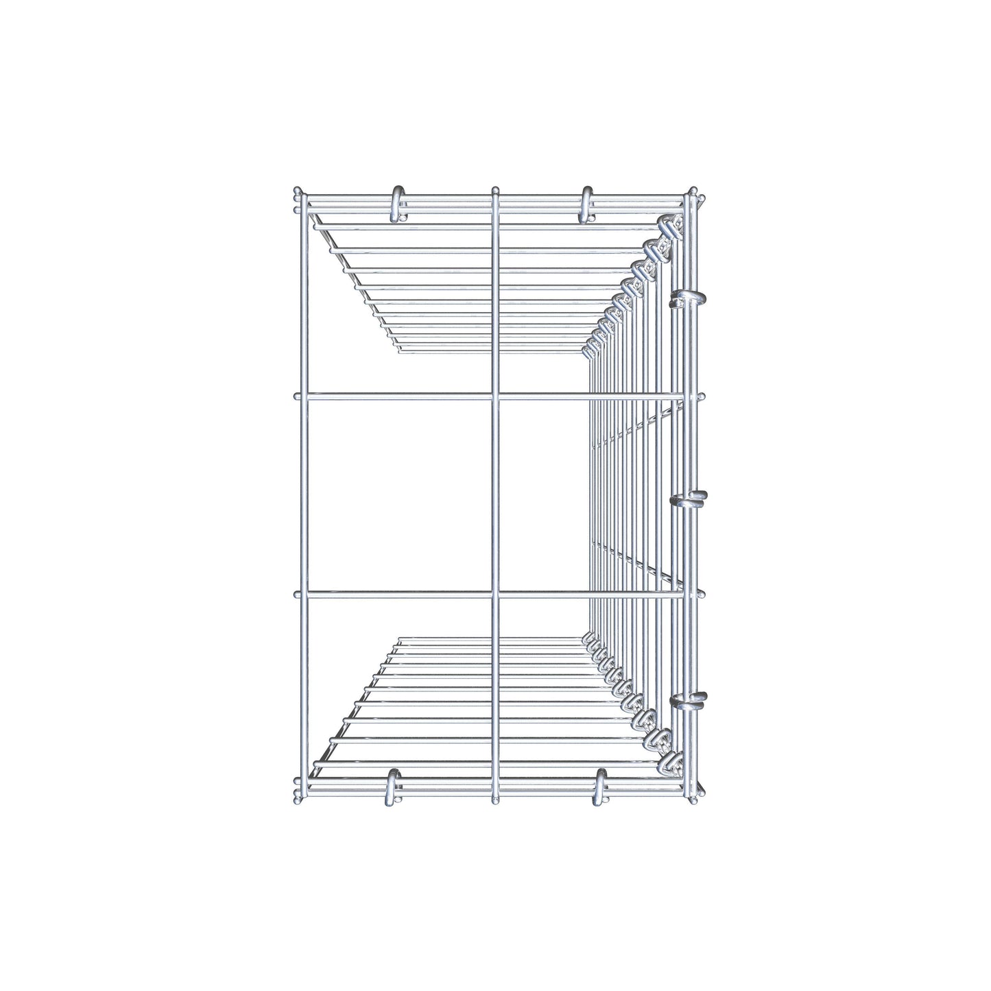 Gavión complementario de tipo 4 100 cm x 20 cm x 30 cm (L x A x P), malla 10 cm x 10 cm, anillo en C
