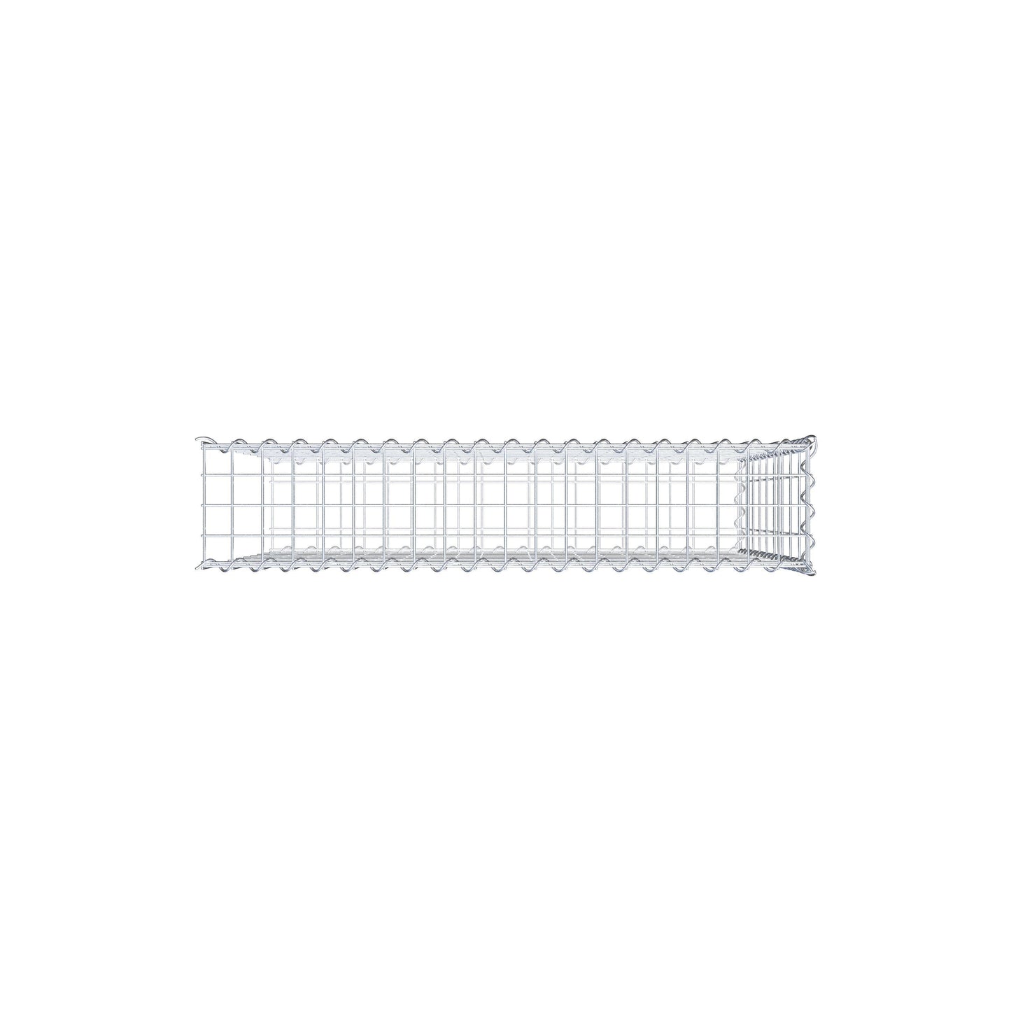 Opvokset gabion type 2 100 cm x 90 cm x 20 cm (L x H x D), maskestørrelse 5 cm x 10 cm, spiral