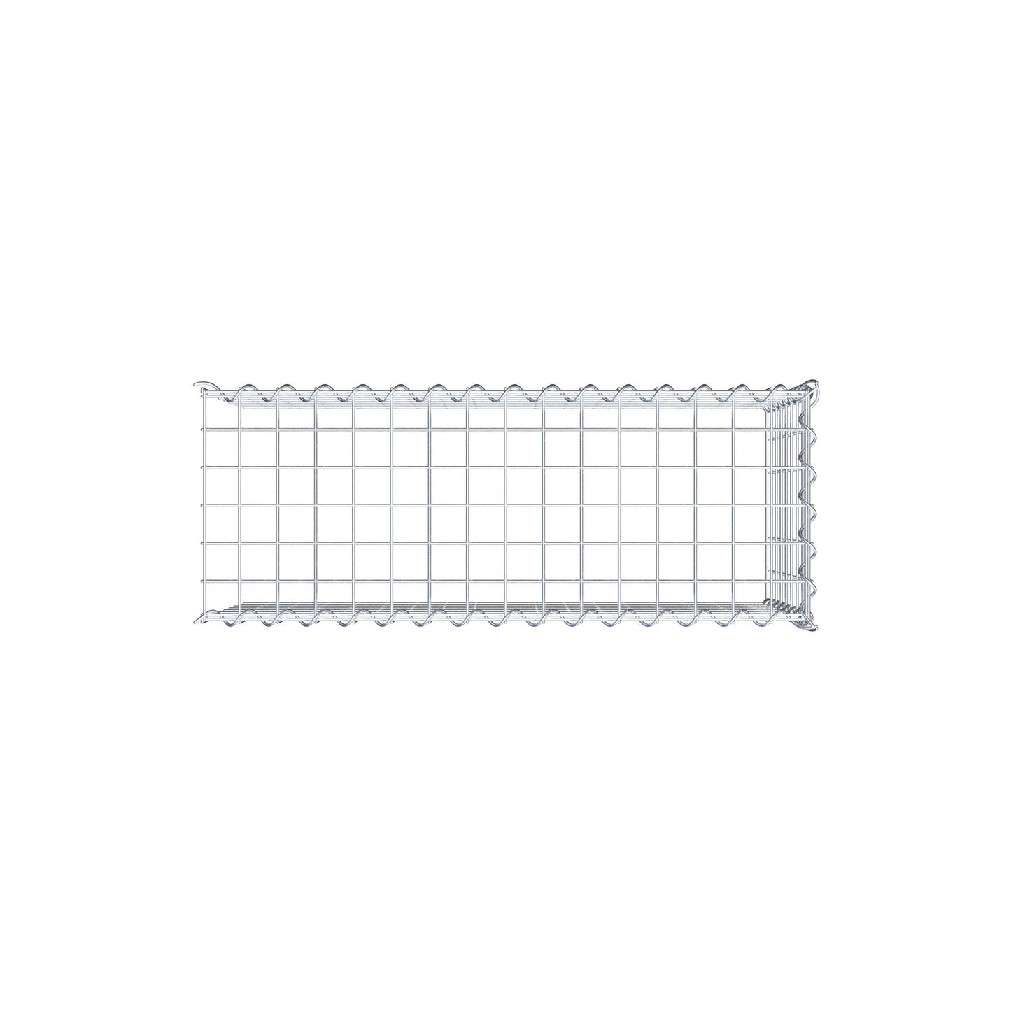 Add-on schanskorf type 4 80 cm x 40 cm x 30 cm (L x H x D), maaswijdte 5 cm x 5 cm, spiraalvormig