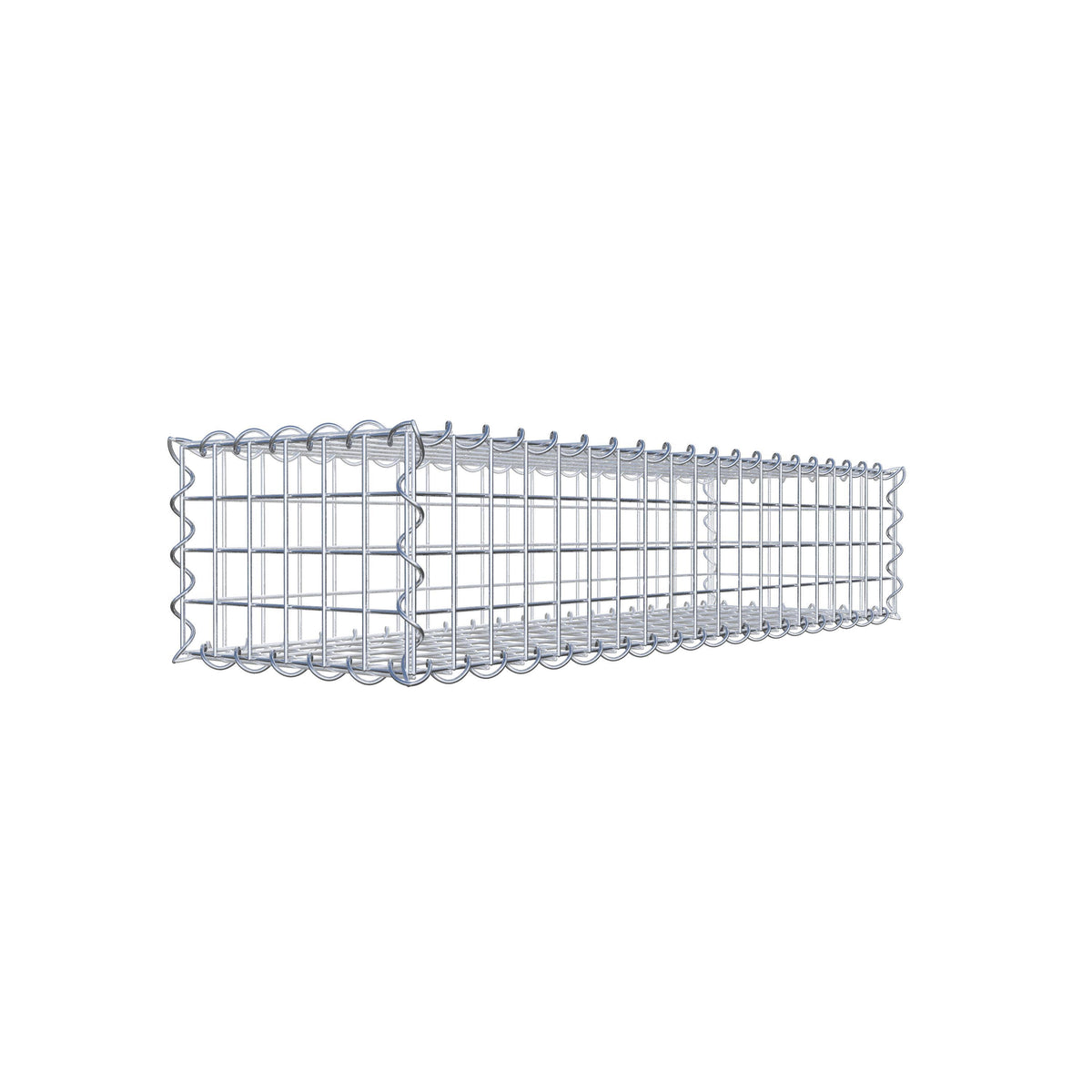 Gabion 100 cm x 20 cm x 30 cm (L x H x D), maskestørrelse 5 cm x 5 cm, spiral