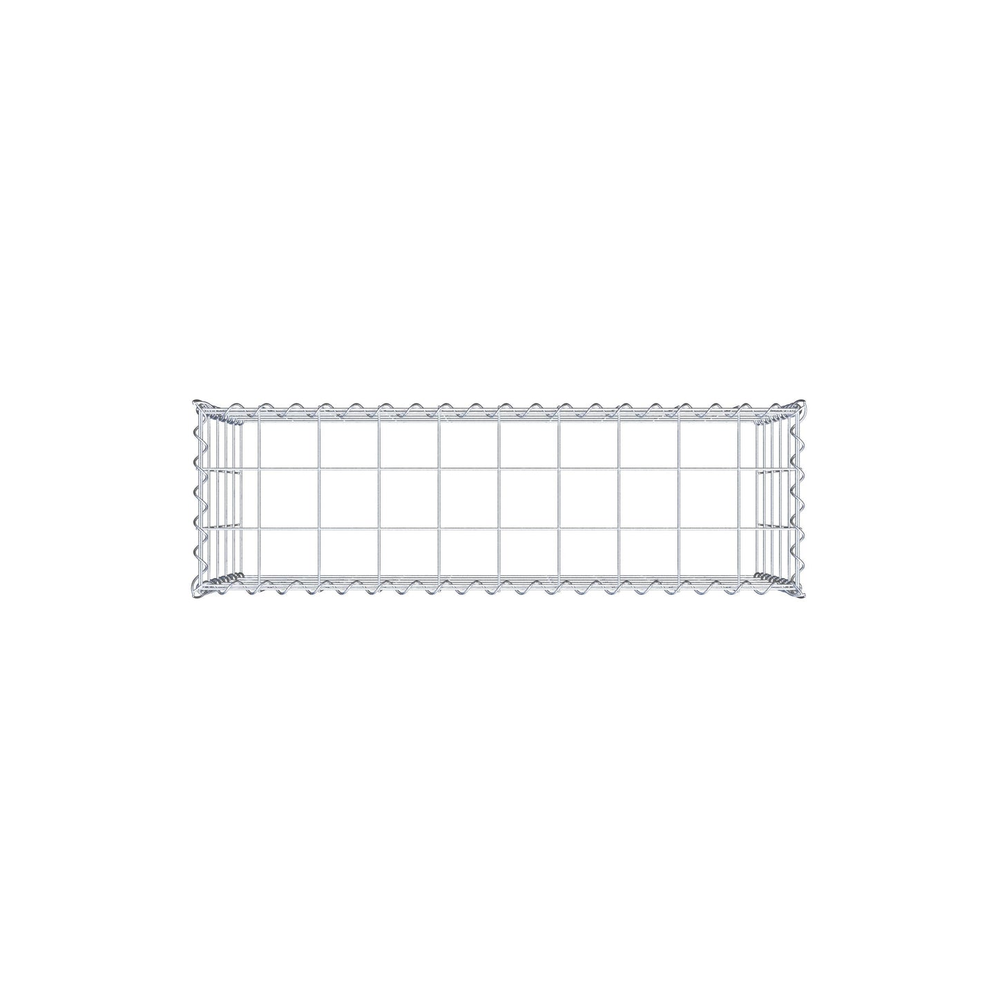 Aangegroeide schanskorf type 3 100 cm x 50 cm x 30 cm (L x H x D), maaswijdte 10 cm x 10 cm, spiraal