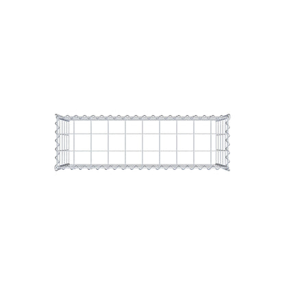 Aangegroeide schanskorf type 3 100 cm x 50 cm x 30 cm (L x H x D), maaswijdte 10 cm x 10 cm, spiraal
