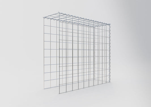 Aangegroeide schanskorf type 4 100 cm x 90 cm x 30 cm (L x H x D), maaswijdte 10 cm x 10 cm, spiraal