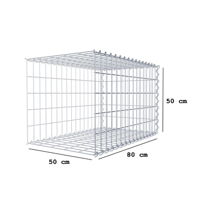 Add-on schanskorf type 2 80 cm x 50 cm x 50 cm (L x H x D), maaswijdte 5 cm x 10 cm, spiraalvormig