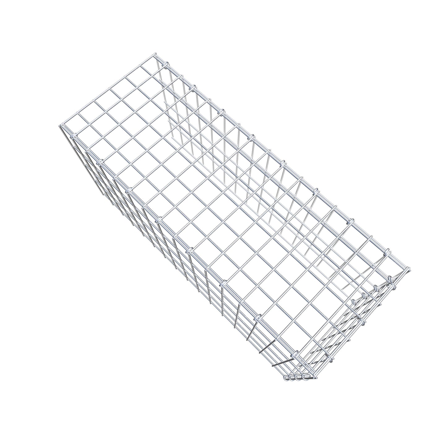 Monteret gabion type 4 80 cm x 40 cm x 30 cm (L x H x D), maskestørrelse 5 cm x 10 cm, C-ring