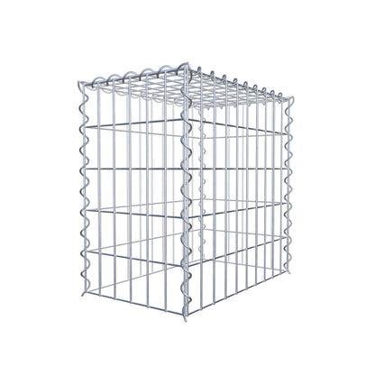Aangegroeide schanskorf type 3 50 cm x 50 cm x 30 cm (L x H x D), maaswijdte 5 cm x 10 cm, spiraal