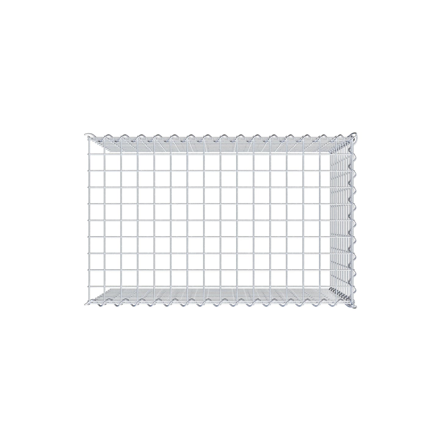 Gabbione aggiuntivo tipo 4 80 cm x 50 cm x 50 cm (L x H x P), dimensione maglia 5 cm x 5 cm, a spirale