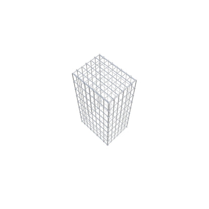 Gabbione 80 cm x 40 cm x 30 cm (L x H x P), maglia 5 cm x 10 cm, anello a C