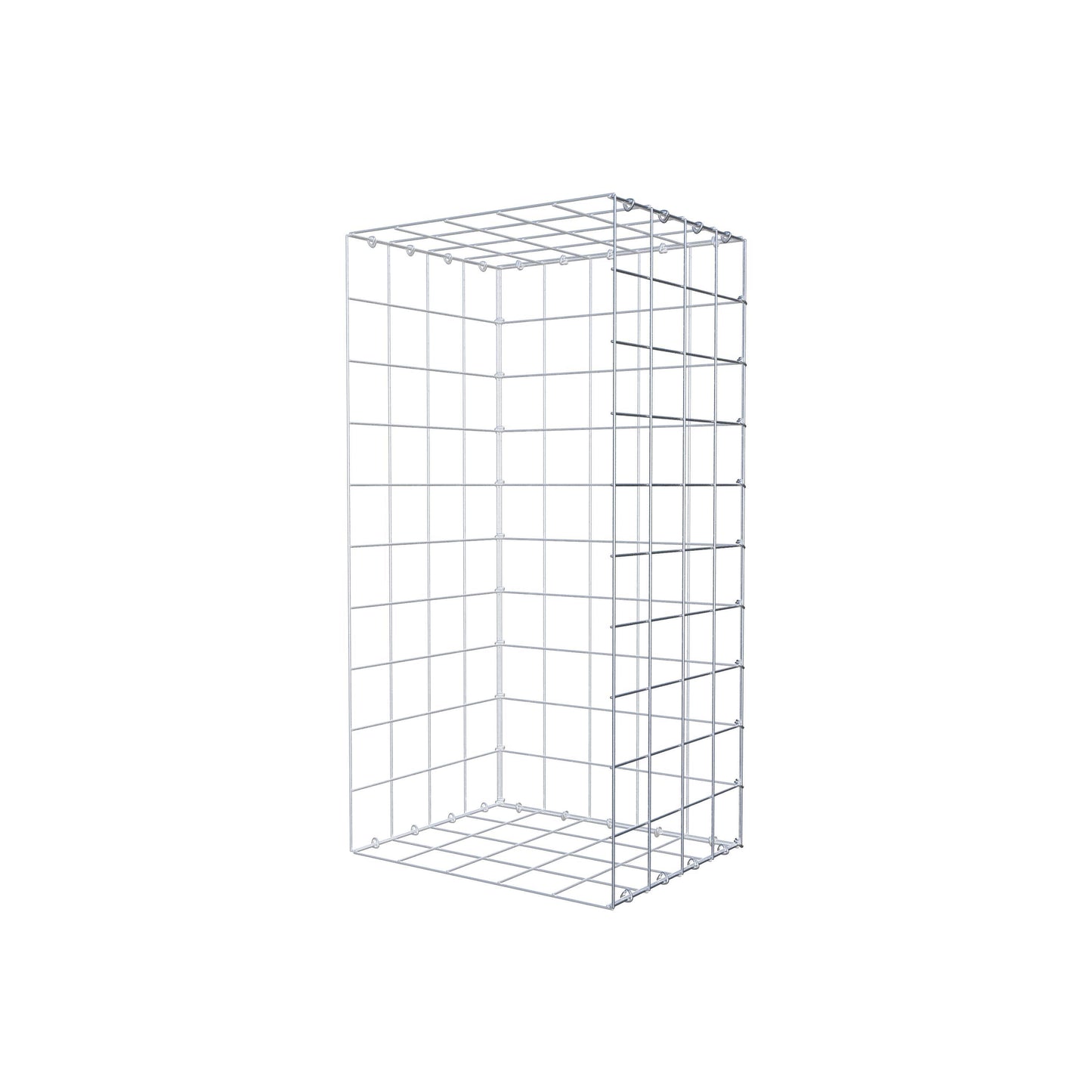 Gavión complementario de tipo 2 100 cm x 40 cm x 50 cm (L x A x P), malla 10 cm x 10 cm, anillo en C