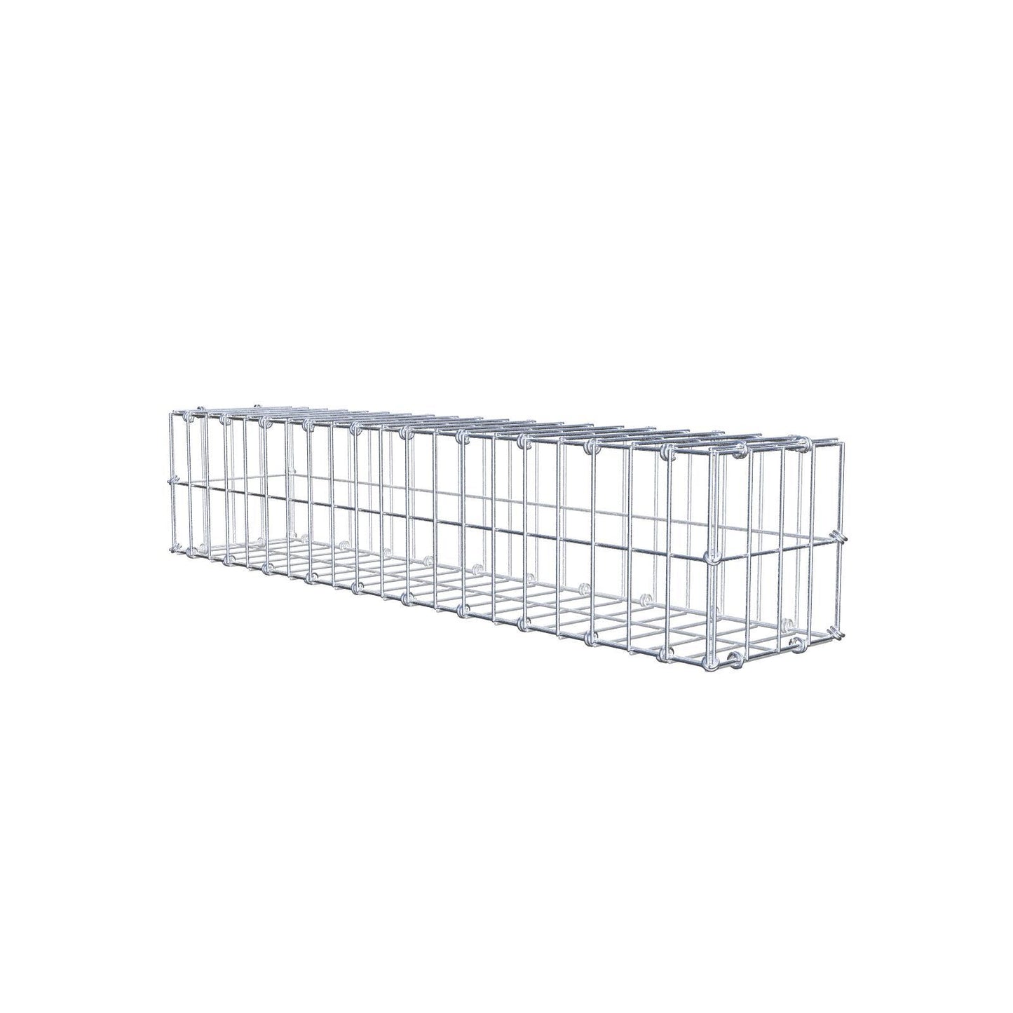 Gabione 100 cm x 20 cm x 20 cm (L x H x T), Maschenweite 5 x 10 cm, Spiralring