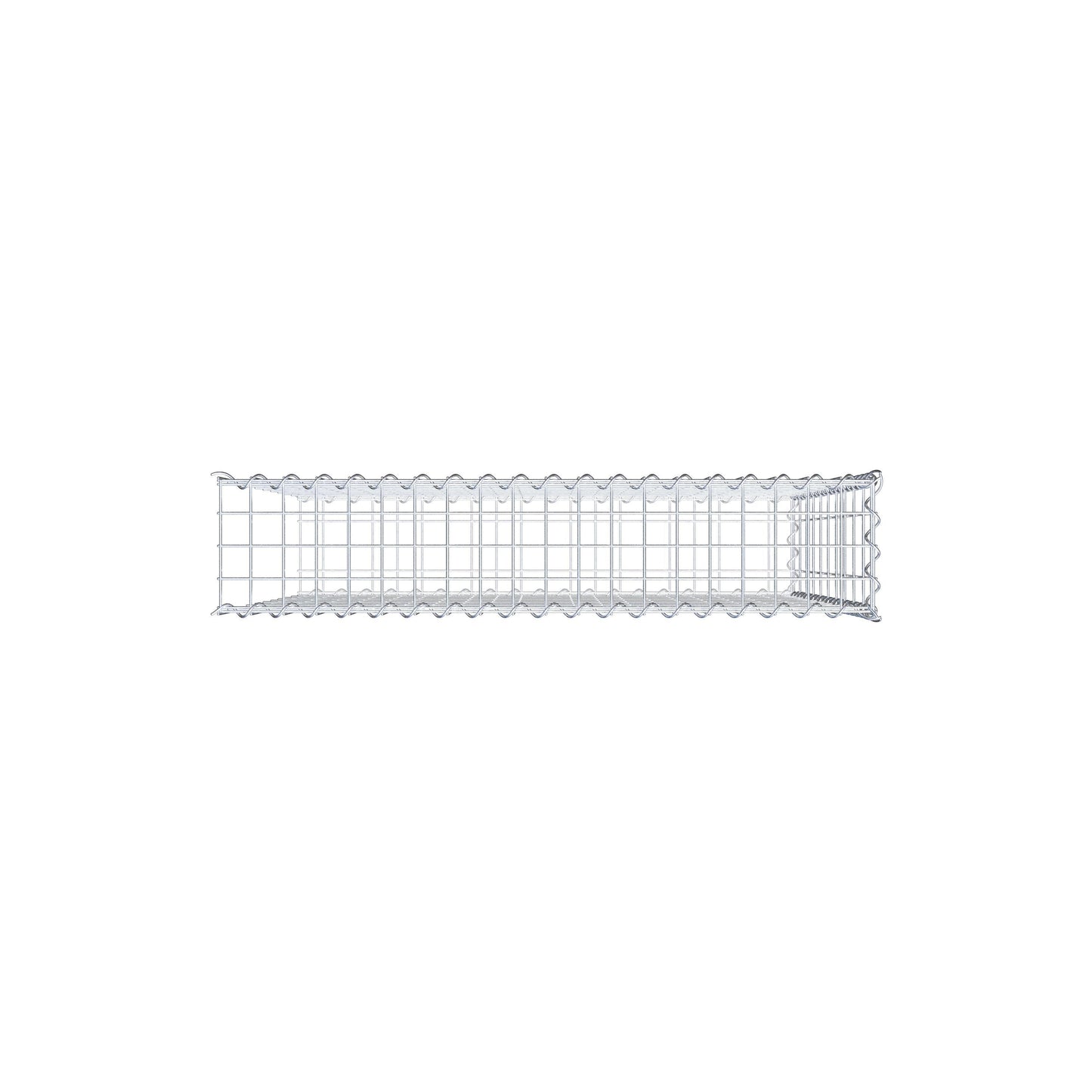 Add-on schanskorf type 2 100 cm x 100 cm x 20 cm (L x H x D), maaswijdte 5 cm x 10 cm, spiraalvormig