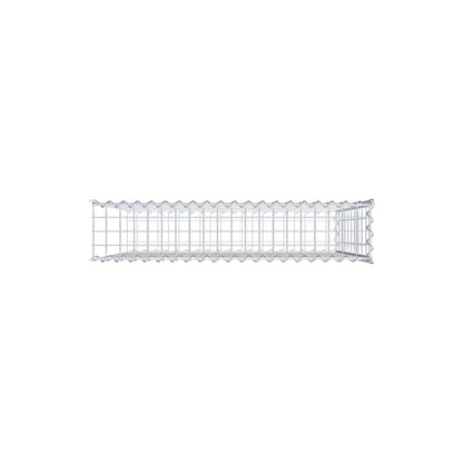 Add-on schanskorf type 2 100 cm x 100 cm x 20 cm (L x H x D), maaswijdte 5 cm x 10 cm, spiraalvormig