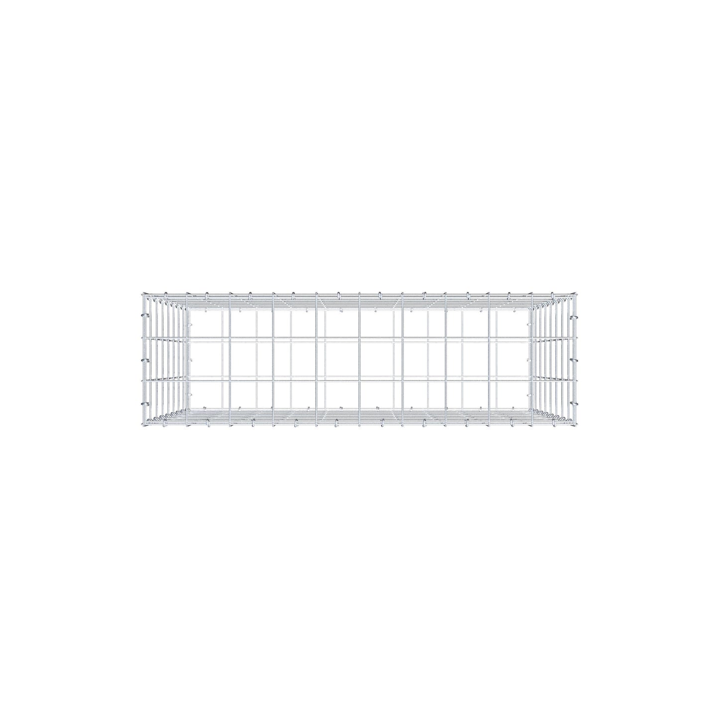 Gabion 100 cm x 80 cm x 30 cm (L x H x D), maskestørrelse 10 cm x 10 cm, C-ring