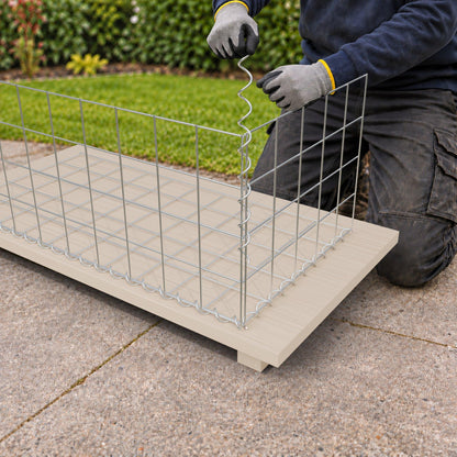 Gabion 100 cm x 40 cm x 50 cm (L x H x D), maskestørrelse 10 cm x 10 cm, spiral