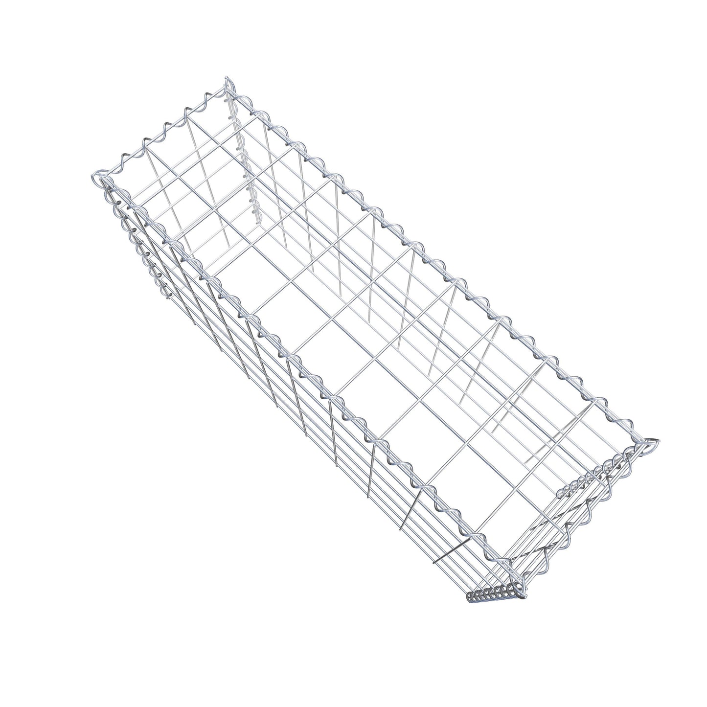 Aangegroeide schanskorf type 3 100 cm x 50 cm x 30 cm (L x H x D), maaswijdte 10 cm x 10 cm, spiraal